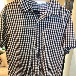 Adam Levine Collection Checkerboard Button down Shirt size L